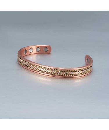 Enercoppex Copper Bracelet for Arthritis | Pure Copper Magnet Therapy | 3500 Gauss Joint Support Jewelry - Buy Online on GoSupps.com