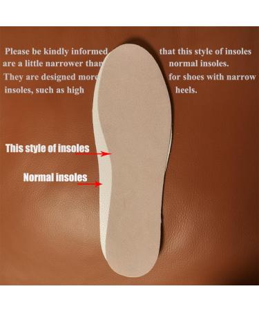 Buy Pigskin Leather Shoe Insoles for Women - Self-Adhesive Barefoot Inserts for High Heels & Flats | Size 8 Apricot Round - Buy Online on GoSupps.com