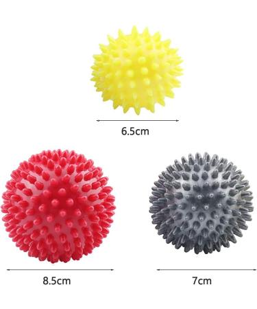 Hedgehog Massage Ball Set of 3 - Different Hardness for Back Legs Feet & Hands Muscle Relief | International Shipping Available - Buy Online on GoSupps.com