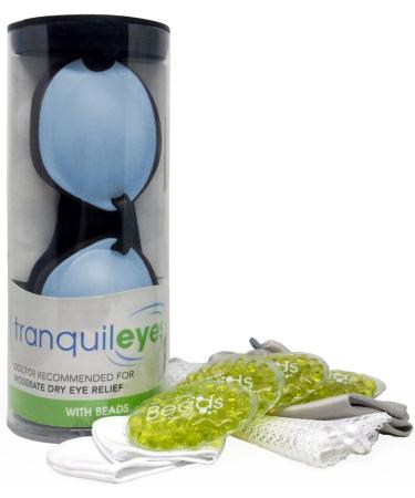 Tranquileyes Warm Compress for Moderate Dry Eye Relief - Microwavable Beads (Blue) - Buy Online on GoSupps.com