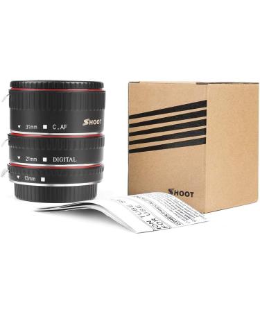 D&F AF Auto Focus Macro Extension Tube Set for Canon EOS EF Lens - Compatible with 7D, 500D, 600D, 700D, 5D Mark II III, Rebel T2i T3i T5i - Buy Online on GoSupps.com