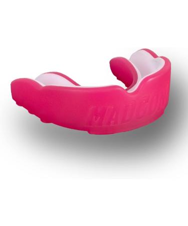 Madgon Mundsprung | Ideal Breathing & Adaptable Sport Tooth Protection for MMA Boxing Kickboxing - Adult Guardian - Pink/White - Buy Online on GoSupps.com