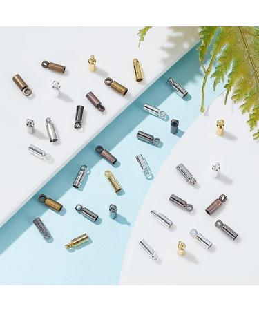 PandaHall 210pcs Cord End Caps: Brass Glue-in Terminators for 2mm Beading Wire Jewelry - 12mm Inner Diameter, 6 Colors - Buy Online on GoSupps.com