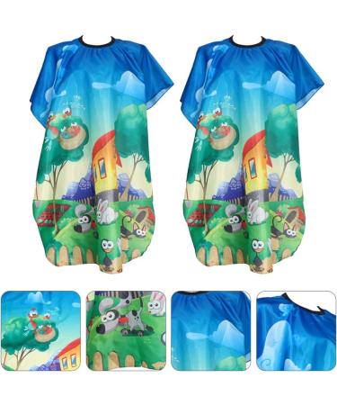Healifty Hair Dye Shampoo 2pcs Children Kids Cutting Capes Professional Salon Shop for Barber Waterproof Home Haircut Hair - Buy Online on GoSupps.com