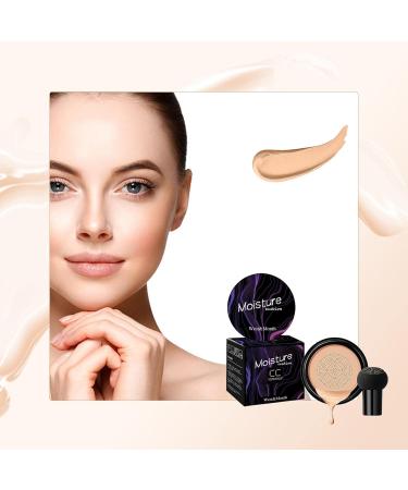  Stronrive CC Air Cushion Cream - Mushroom Air Cushion CC Cream - Long-Lasting Natural Moisturizing Concealer Waterproof Full Coverage BB Cream Controls Oil - Buy Online on GoSupps.com