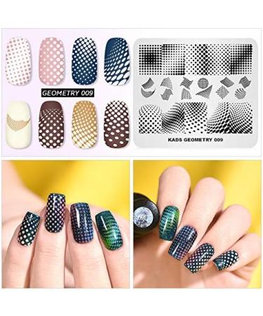 Fashion Geometry Dots Abstract Nail Stamp Plate | Multi-Pattern Nail Art Template - Buy Online on GoSupps.com