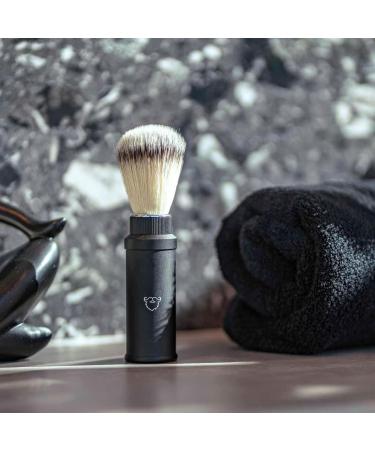 Blackbeard's Travel Shaving Brush - 21mm Synthetic Knot Lightweight 40g Perfect for Shaving Soap & Cream - Buy Online on GoSupps.com