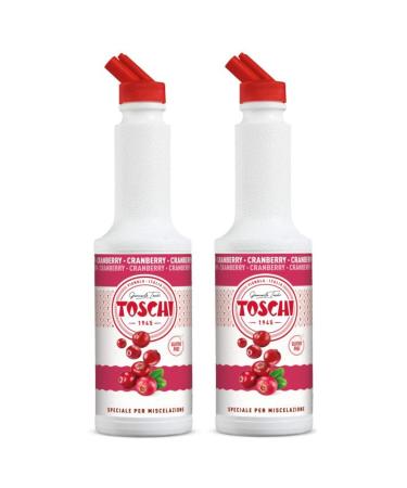 Toschi | Canneberges pr par pour boissons base de jus de fruits | Sirop sans alcool pour m lange id al Cocktails et Long Drink - 2 x 1 litre