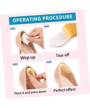 3 Pairs Adhesive Heel Pads - Cushions & Protectors for Comfortable Footwear | Self-Adhesive Heel Inserts & Moleskin Liners - Beige - Buy Online on GoSupps.com
