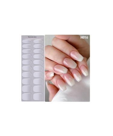 Glam Gelz Nail Sticker Semi Cured Gel Nail Strips Long Lasting Gel Nail Stickers Peel And Stick Nails Long Lasting Self-Adhesive Gel Nail Stickers (16)