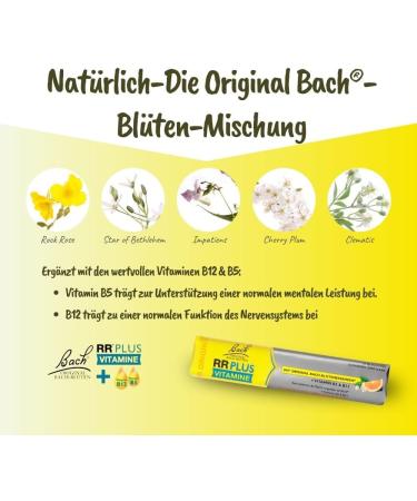 Original RESCURA Alcohol-Free Bach Flower Drops 20ml & Rescura Plus Vitamins Candies 42g - Vegan Sugar-Free With B5 + B12 - International Shipping - Buy Online on GoSupps.com