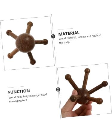 TOVINANNA 5-Point Wooden Scalp Massager | Eco-Friendly Comb for Scalp Peeling & No-Static Massage | Wenge Spider Wood Design - Buy Online on GoSupps.com
