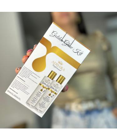 Gold Brazilian Keratin Straightening Kit | Ultra Hydrating Mask for Smooth Shiny Hair - International Shipping Available - Buy Online on GoSupps.com