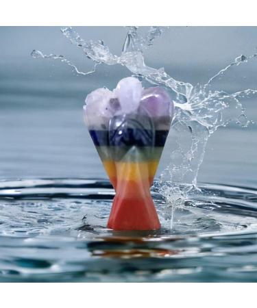 P&R UK 1 Inch 7 Chakra Guardian Angel Healing Crystals Hand Carved Statue - Lucky Angel Wings Ornament for Reiki Home Decoration - Buy Online on GoSupps.com