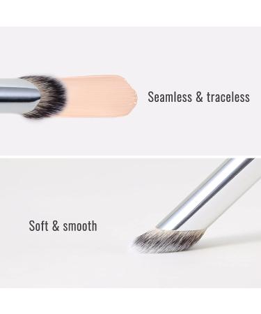Erinde Angled Concealer Brush for Under Eye & Nose Contour - Professional Blending Brush for Liquid, Cream, & Powder Cosmetics - Buy Online on GoSupps.com