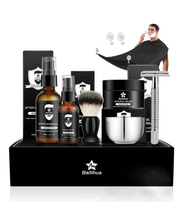 AN BAILIHUA Shaving Kit for Men Include Cream Pre Shave Oil Aftershave Balm Tool Brush & Bowl Apron Bib Gift Sets him Boyfriend Stocking Fillers (Unscented) 1.0 count - Buy Online on GoSupps.com