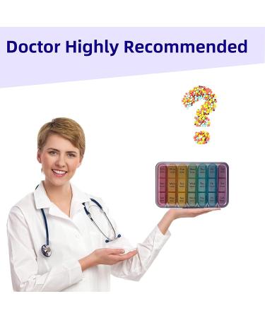 Large Weekly Pill Organizer - 3 Times a Day Medicine Case for Vitamins - 7 Day Daily Pill Box - Buy Online on GoSupps.com