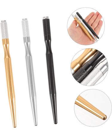 BELLIFFY 3pcs Eyebrow Pencil Tattooing Needle Holder Eyebrow Accessory Microblading Brow Pen Aluminum - Buy Online on GoSupps.com