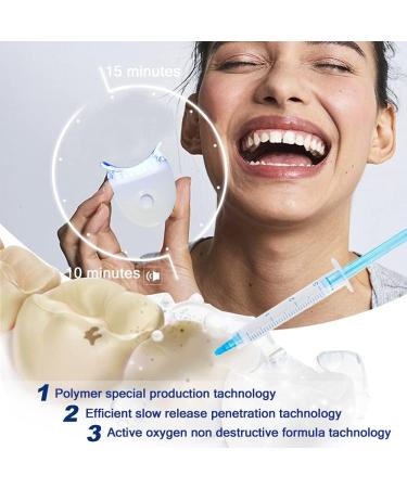 Fast Teeth Whitening Kit with LED Light - 10 Min Non-Sensitive Gel for Coffee, Smoking, Wine Stains - Buy Online on GoSupps.com