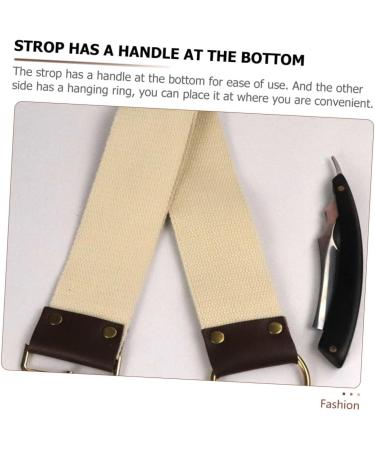 Frcolor 2 STK Razor Blade String Strips - Double-Sided Cotton Linen Grinding Cloth for Shaving - 52.8x4.8cm - Beige - Perfect for International Shipping - Buy Online on GoSupps.com