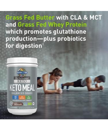 Garden of Life Dr. Formulated Keto Meal Shake - Chocolate 1.54 lbs (700g) | Balanced Low-Carb Nutrition - Buy Online on GoSupps.com