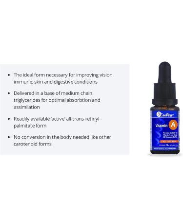 CanPrev - Vitamin A 15ml Drops - Help to Maintain Immune Function Eyesight Night Vision Skin Bones and Teeth - Buy Online on GoSupps.com