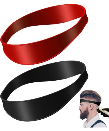 Headband for DIY Haircuts - Silicone Hair Cutting Tool (Black & Red) for Clean Shaving at Home - Buy Online on GoSupps.com