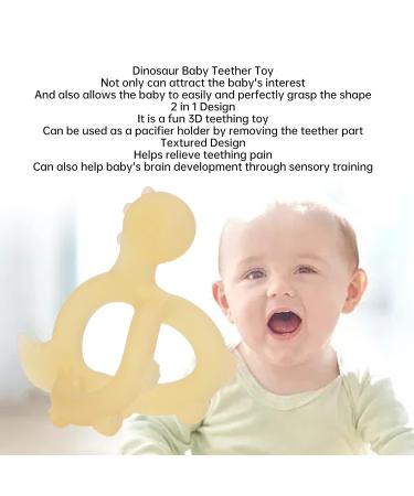 Sensory 3D Dinosaur Teether Toy for Newborns - Safe Silicone Infant Teething Toy with Nano Silver - Buy Online on GoSupps.com