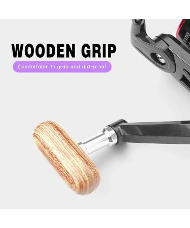 Lixada 3PCS Fishing Reel Power Handle Grip - Non-Slip Foldable Wooden Knob for Spinning Reel - Replacement Grip Parts - Buy Online on GoSupps.com