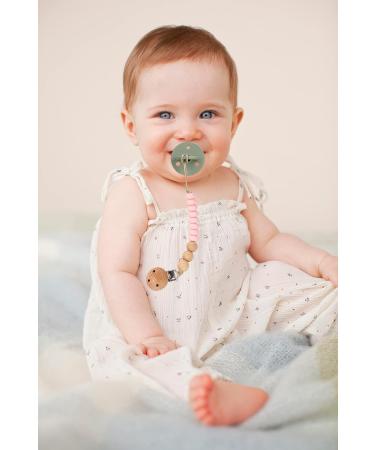 Pacifier Clip AULEGE 2-pack Silicone Binky Holder for Soothie & Teething Toy - Sage Ether | Ideal Shower Gift for Newborn Boys and Girls - Buy Online on GoSupps.com