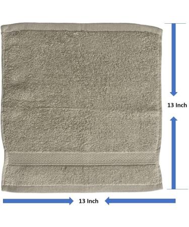 Washcloths Set of 12 - 100% Ring Spun Cotton, Thick Loop Pile Washcloth - Extra Absorbent and Soft - Lint Free Face Towel - 13 X 13 inch - Machine Washable - Buy Online on GoSupps.com