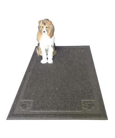 Darkyazi Pet Feeding Mat Large for Dogs and Cats,24"36" Flexible and Easy to Clean Feeding Mat,Best for Non Slip Waterproof Feeding Mat Grey