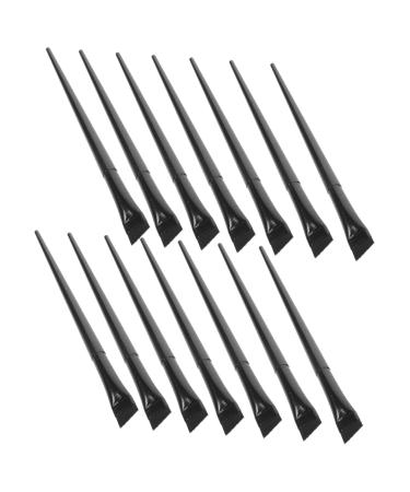 MAGICLULU 12pcs Eyeliner Brush Eye Shadow Brush Eyeliner Brush Fine Makeup Eyeliner Brush Girl's Eyeliner Brush Eye Liner Brush Cosmetic Brush Makeup Brush Beauty Cosmetic Tool Eyebrow Brush 15.5x1.2x0.6cm Black