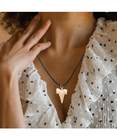 Toddmomy Wire Wrapped Fossilized Shark Teeth Necklace Shark Tooth Pendant Decoration Shark Teeth Charms Tooth Ornament - Buy Online on GoSupps.com