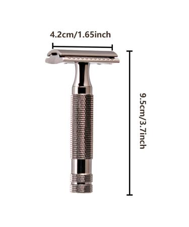 Sharplace Men's Safety Razor - Double Edge Portable & Reusable Classic Vintage Style Hand Razor for a Smooth Shave - Buy Online on GoSupps.com