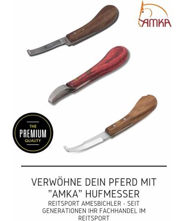 AMKA PRO Narrow Hoof Knife - Right Cutting Carbon Steel with Ergonomic Handle | Ideal for International Shipping - Buy Online on GoSupps.com
