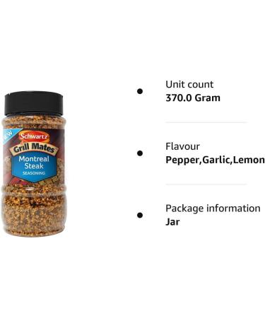 Schwartz Grill Mates Montreal Steak Seasoning 370g - Authentic Flavor for Grilling Success - Buy Online on GoSupps.com