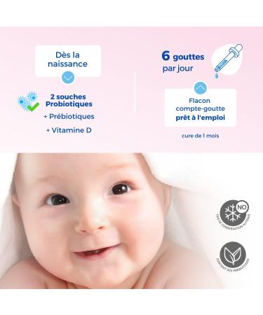 Physionorm Baby - Dietary Supplement - Probiotics + Prebiotics + Vitamin D - Colic and Infant Eczema - 1 Month of Treatment - Buy Online on GoSupps.com