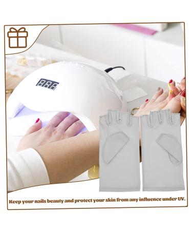 FRCOLOR 3 Pairs Nail Gloves Led Gloves Uv Manicures Gloves Nail Art Hand Cover Uv Manicure Gloves Half Finger Light Protection Gloves Reusable Gloves Uv Gloves Lamp Summer Spandex - Buy Online on GoSupps.com