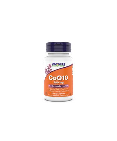 Now Supplements - CoQ10 (Coenzyme Q10) 200 mg Supports Cardiovascular Health* Kosher Vegan 90 Vegetarian Capsules