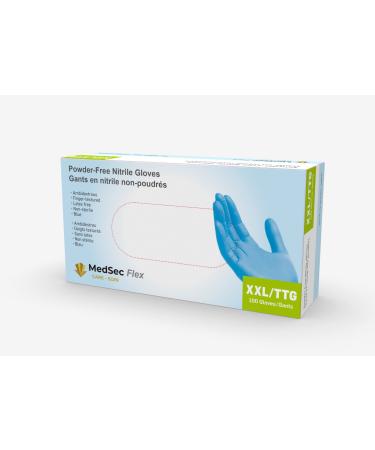 Nitrile Gloves Blue 4mil Powder Free 100/box XX-Large