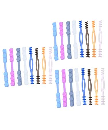 Gatuida hanger 24 pc holder for mask bracket for mask strap hook hooks for earring earschnur mask strap buckle mask ear rope buckle with hooks wardrobe 15x1.5cmx3pcs