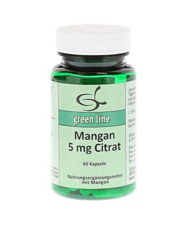 Manganese 5 mg citrate capsules 60 hours