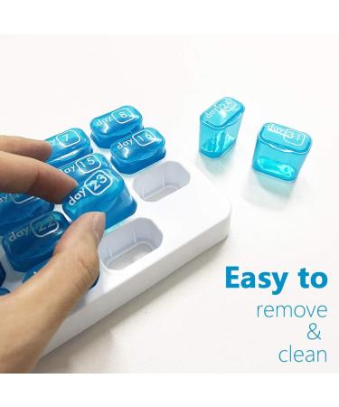 31 Day Monthly Pill Organizer - Portable Medicine Case for Vitamins Supplements & Fish Oils - Buy Online on GoSupps.com