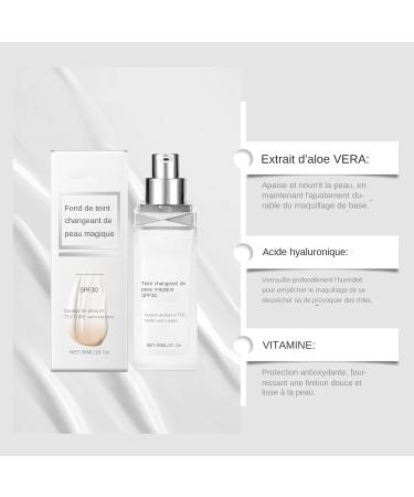 Makeup Changing Foundation | Foundation Adaptive Makeup Moisturizing Cream SPF 30 Natural Coverage Unified Light For Women - Buy Online on GoSupps.com