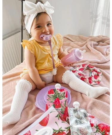 Twistshake Pacifier Set - Pastel Pink & Violet Ages 6 Months+ 2 Pack - Safe & Stylish Baby Soothers - Buy Online on GoSupps.com