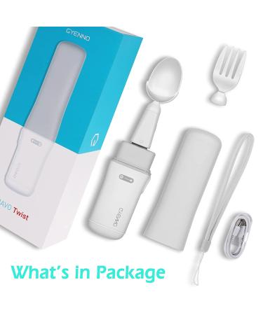 GYENNO Parkinson Spoon and Fork for Hand Tremors - Stable 360 Solution for 85% Tremor Reduction - Buy Online on GoSupps.com
