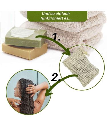 Bluefox i 4x Soap Bags 14x10cm | Eco-Friendly Nature Seifennetz with Colored Labels | Soap Bag for Soap Remnants & Hair Soap | 4-Pack Set - Buy Online on GoSupps.com