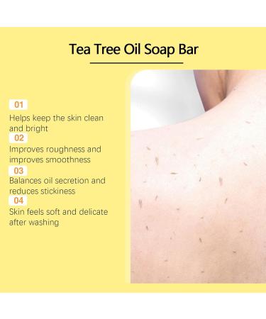  ZLHHRZJX Tea Tree Oil Soap Exfoliating Soap Gentle Cleaning for Healthy and Soothing Tea Tree Oil Soap Bar Relieves Foot Pain and Irritation of Tea Tree 2 Pack - Buy Online on GoSupps.com