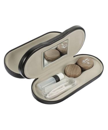 Coolhiya 1 set glasses case with double usage purpose glasses case and case double -side glasses case double -layer glasses case pu leather glasses case trendy glasses as shown 1 15.8x7.4cm